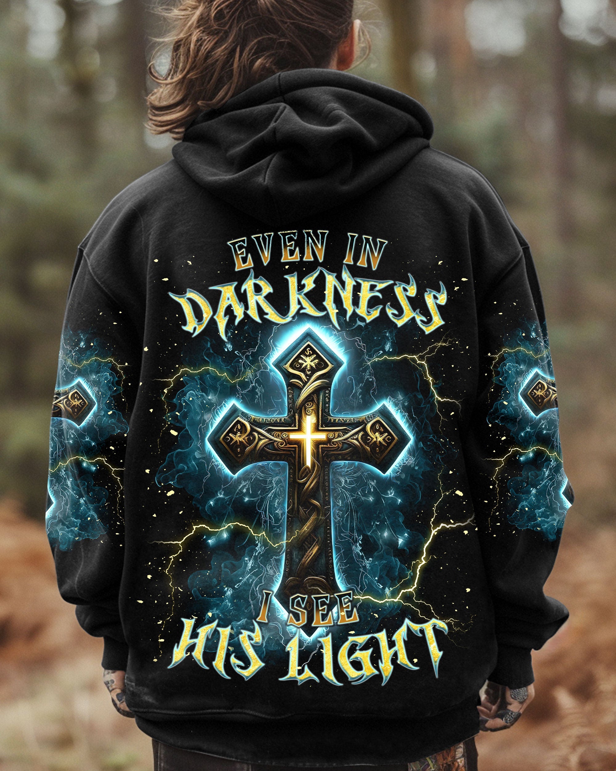 Even In Darkness Cross Men's All Over Print Shirt - Trunx941775