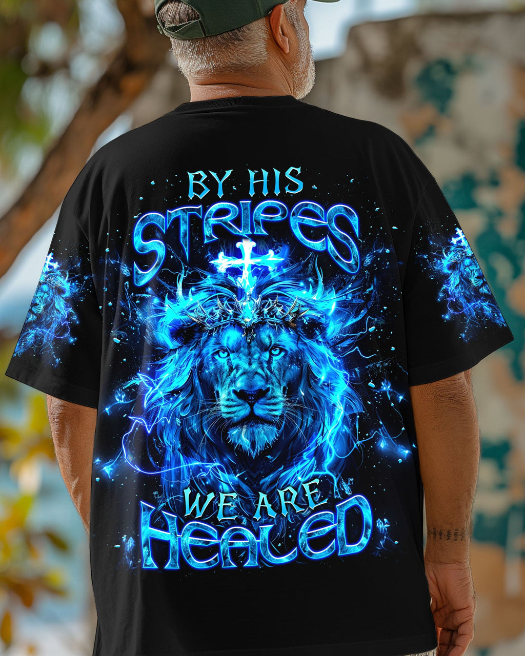By His Stripes We Are Healed Lion Men's All Over Print Shirt - Trunx643471