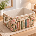 Personalized Vintage Floral Books Storage Basket