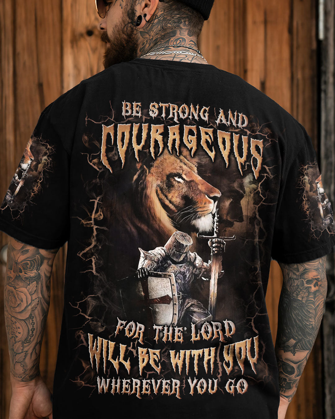 Be Strong And Courageous Men's All Over Print Shirt - Trunx676728