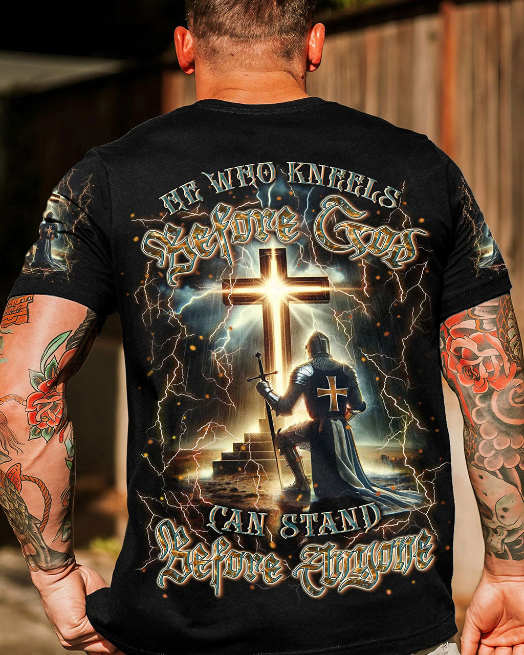 He Who Kneels Before God Warrior Men's All Over Print Shirt - Trunx906894