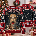 Follow The Light Nativity Ugly Sweater