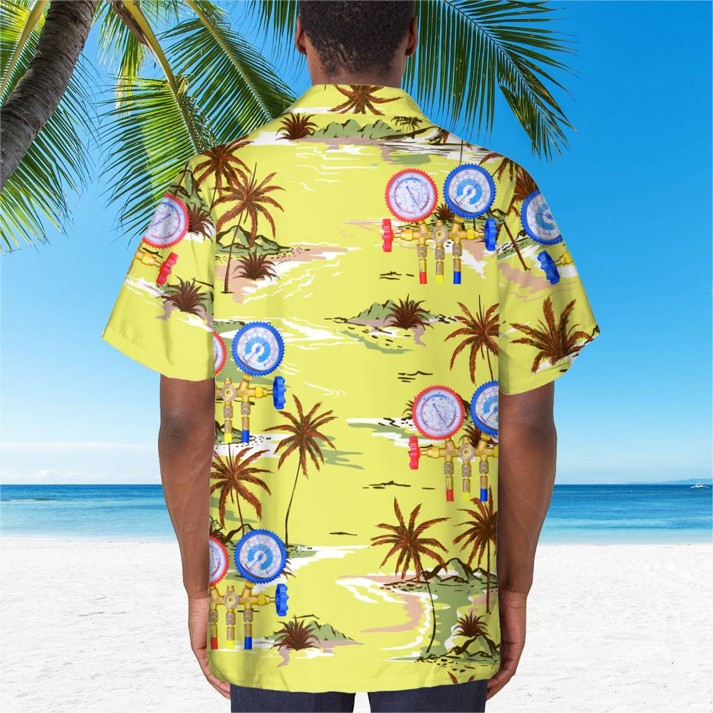 Awesome HVAC Tech- AOP Pocket Hawaiian Shirt - grunx260804-0212