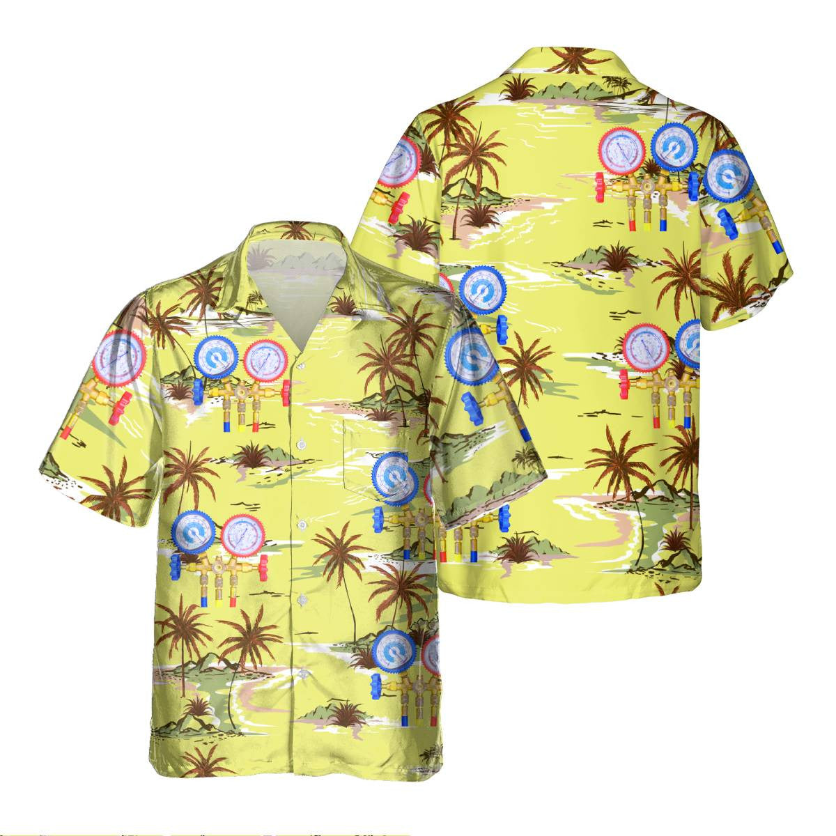 Awesome HVAC Tech- AOP Pocket Hawaiian Shirt - grunx260804-0212