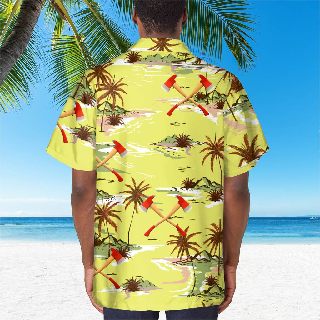 Awesome Firefighter- AOP Pocket Hawaiian Shirt - grunx260804-0125