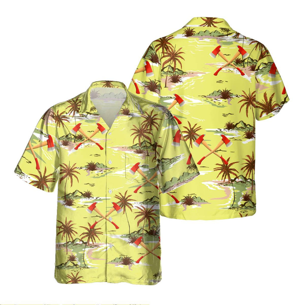 Awesome Firefighter- AOP Pocket Hawaiian Shirt - grunx260804-0125