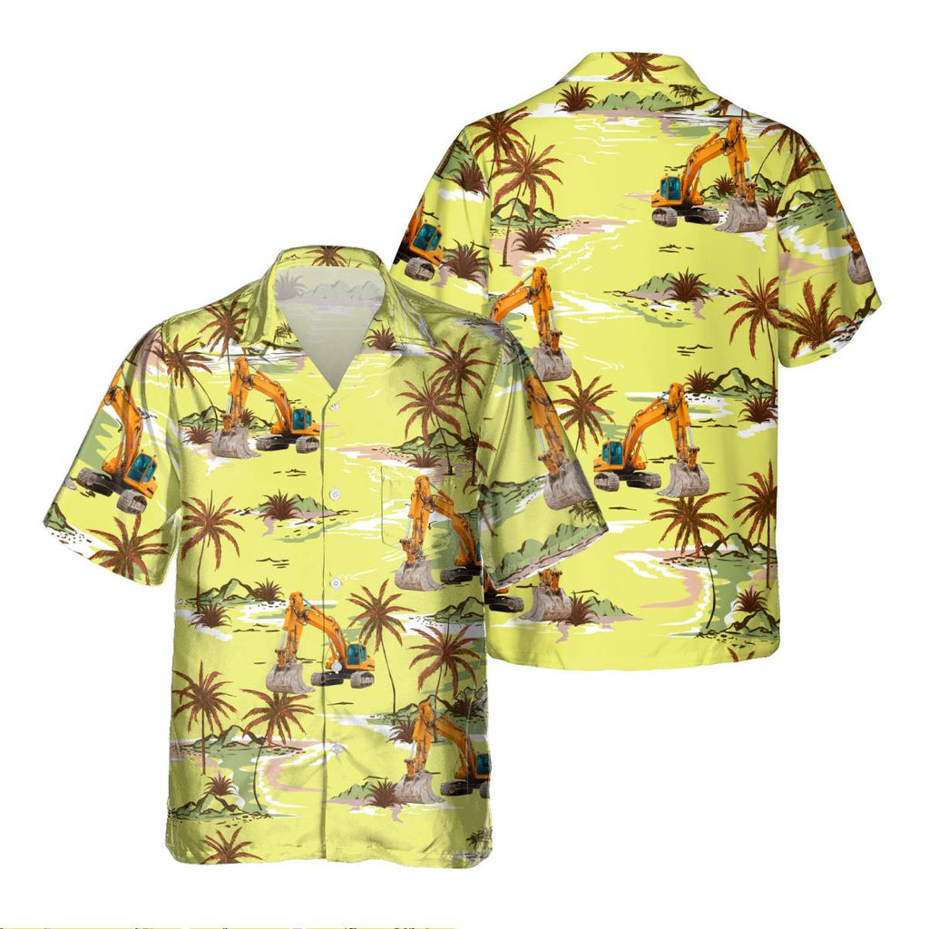 Awesome Heavy Equipment Operator- AOP Pocket Hawaiian Shirt - grunx260804-0174