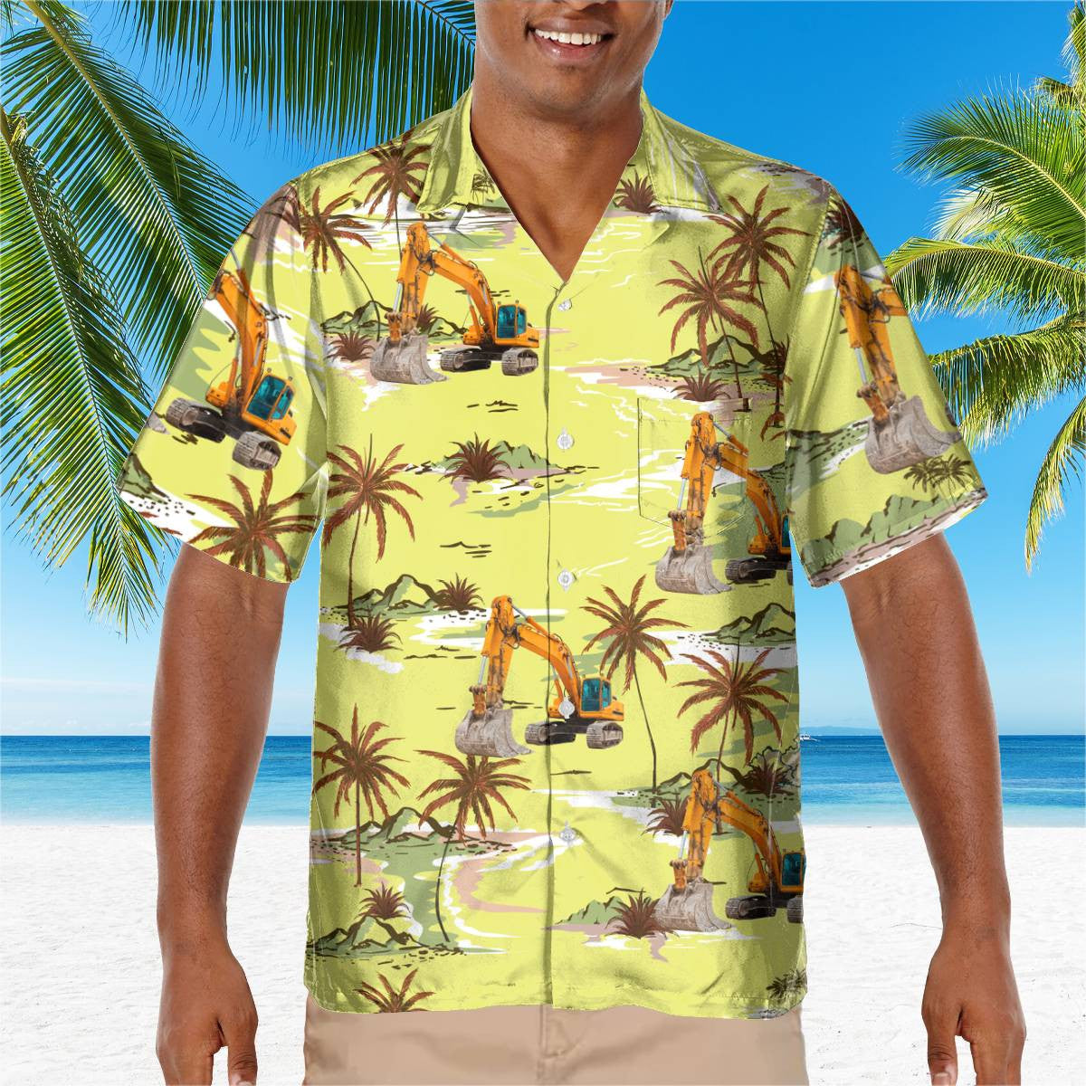 Awesome Heavy Equipment Operator- AOP Pocket Hawaiian Shirt - grunx260804-0174