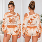 Transformed One-Shoulder Top And Shorts Set