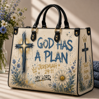 God Has a Plan PU Leather Handbag