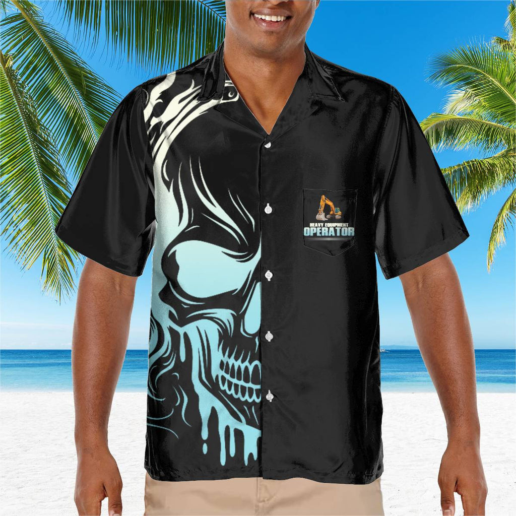 Awesome Heavy Equipment Operator - AOP Pocket Hawaiian Shirt - grunx260804-0176