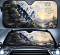 God Is So Much Bigger Butterfly Cross Car Sun Shade