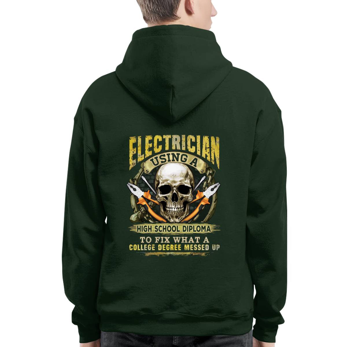 Awesome Electrician using a high school diploma-T-shirt - grunx260804-0087