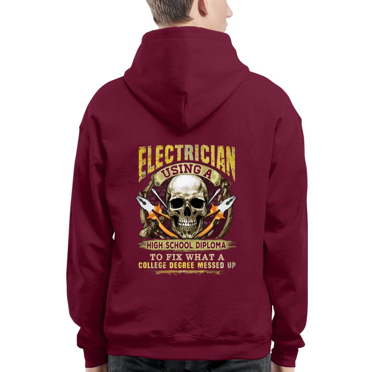 Awesome Electrician using a high school diploma-T-shirt - grunx260804-0087