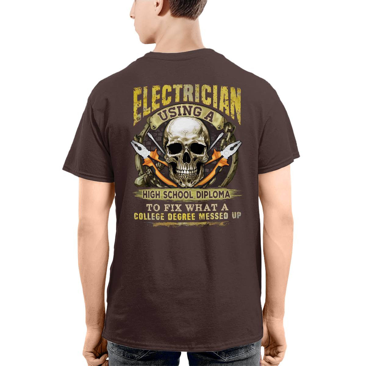 Awesome Electrician using a high school diploma-T-shirt - grunx260804-0087