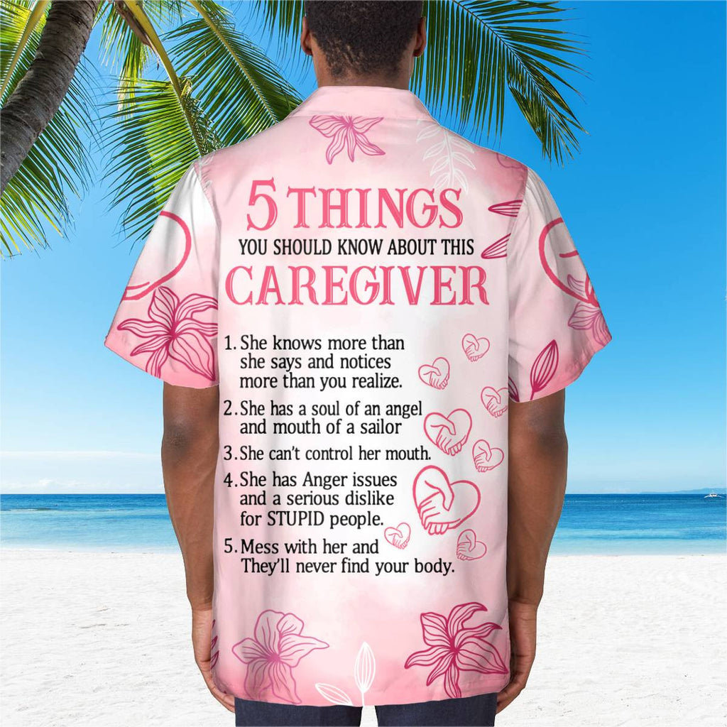 Awesome Caregiver- AOP Pocket Hawaiian Shirt-#F300824FIVTHIN14BCAREZ4