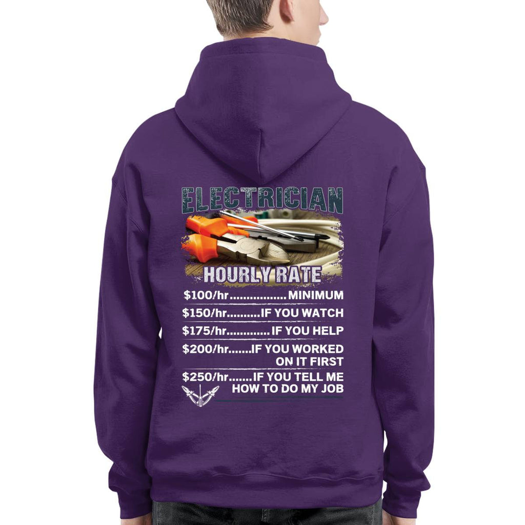 Awesome Electrician Hourly Rate-T-shirt - grunx260804-0062
