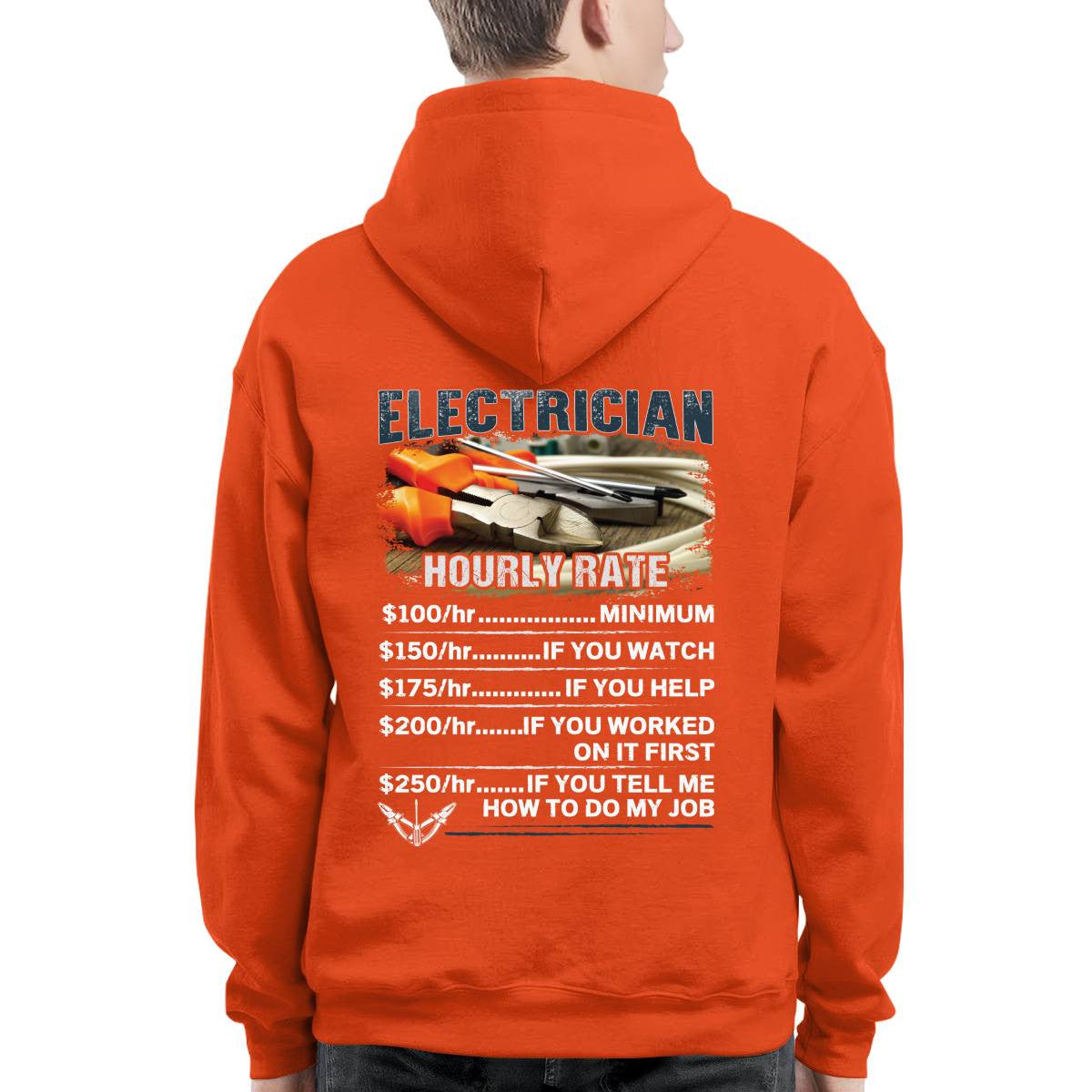 Awesome Electrician Hourly Rate-T-shirt - grunx260804-0062