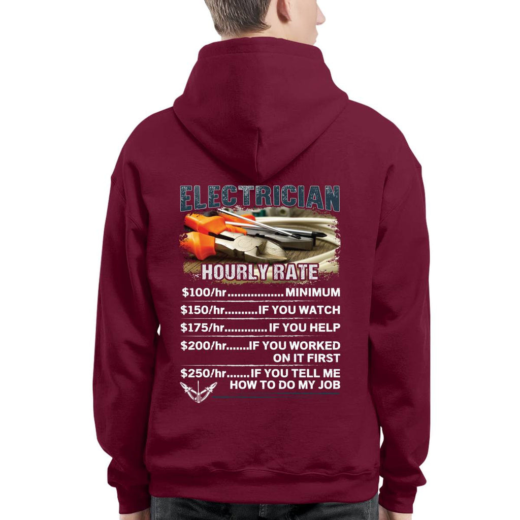 Awesome Electrician Hourly Rate-T-shirt - grunx260804-0062