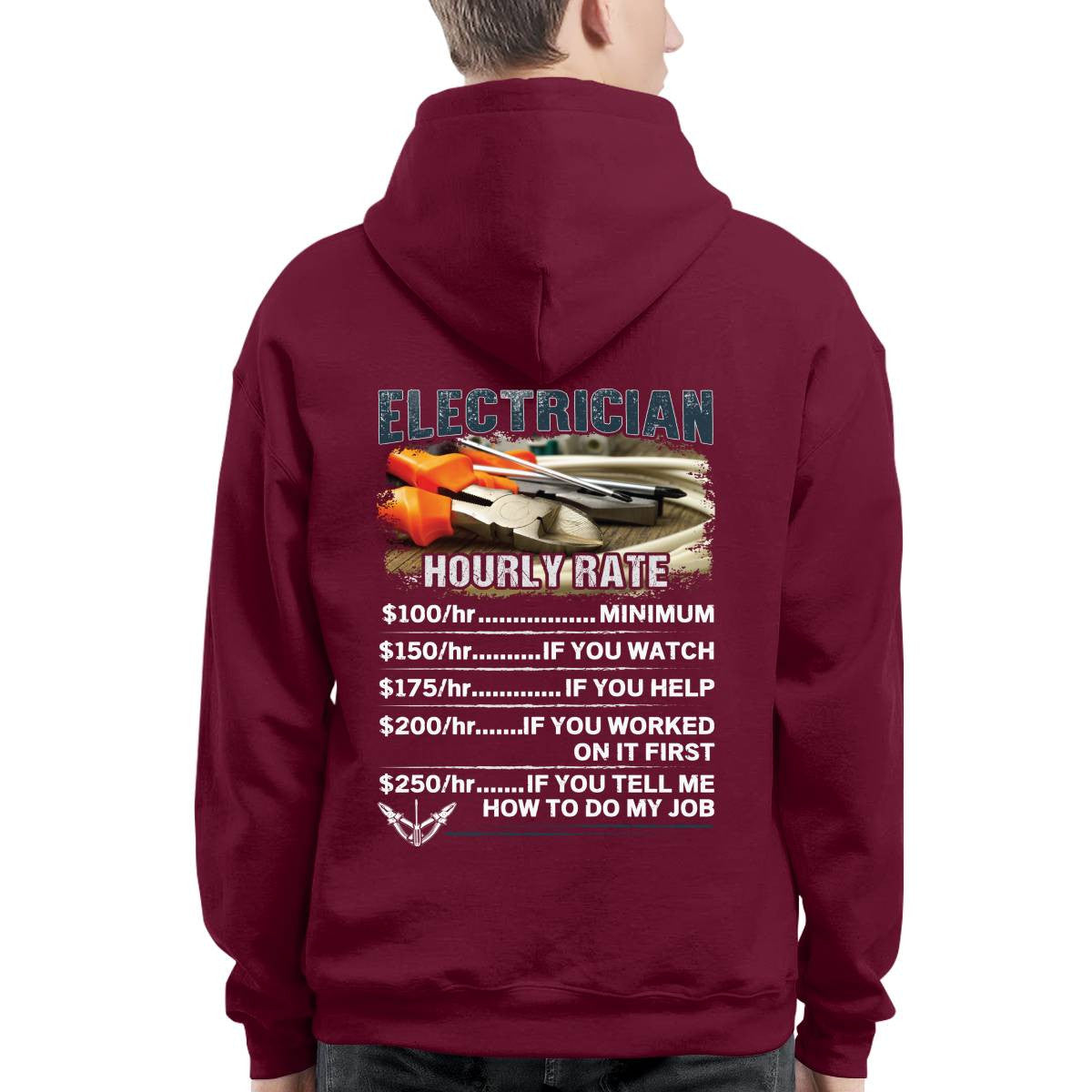 Awesome Electrician Hourly Rate-T-shirt - grunx260804-0062