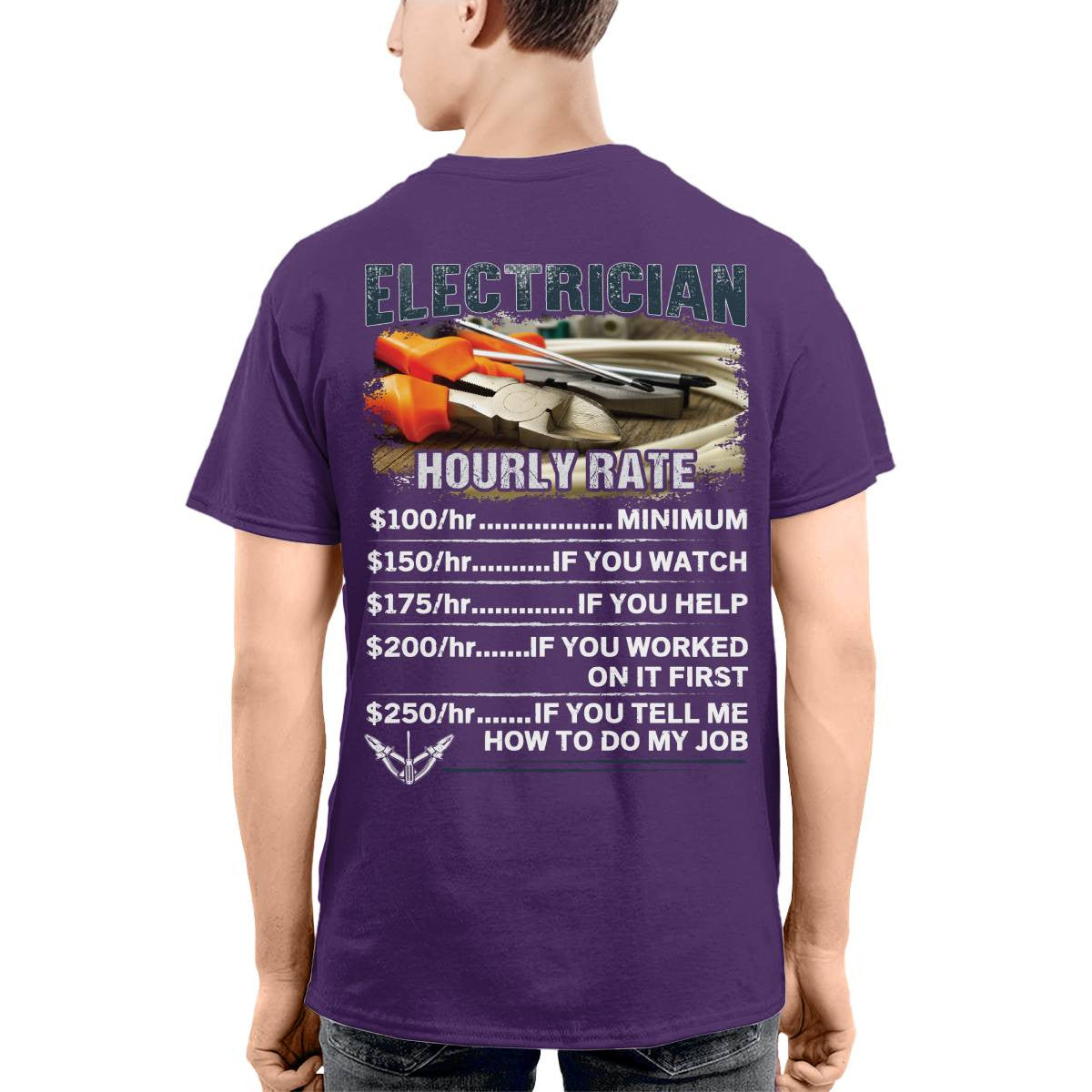 Awesome Electrician Hourly Rate-T-shirt - grunx260804-0062