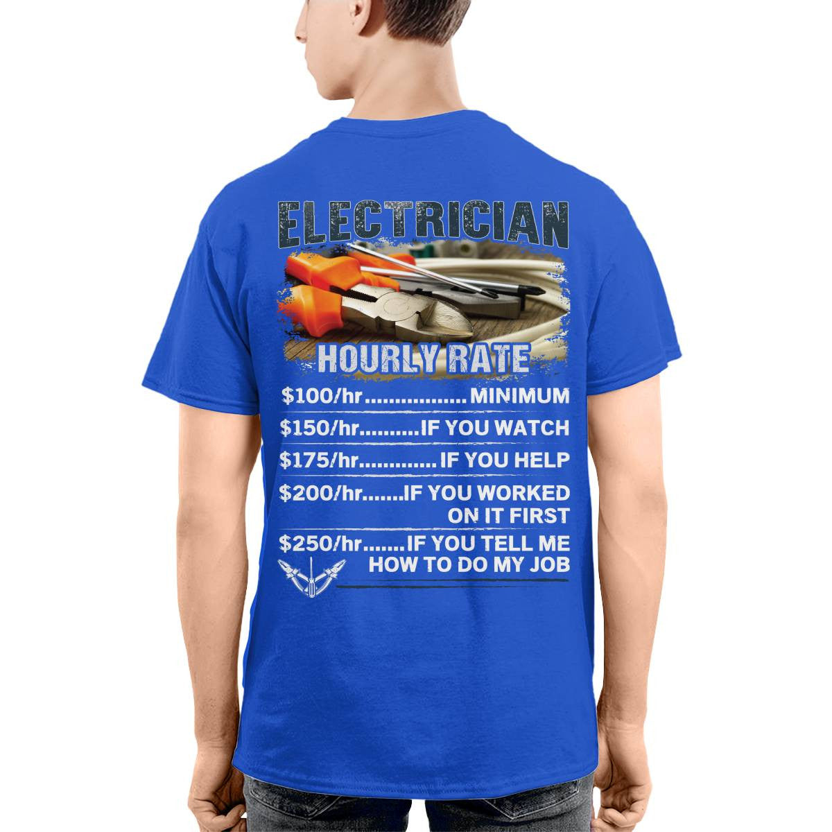 Awesome Electrician Hourly Rate-T-shirt - grunx260804-0062