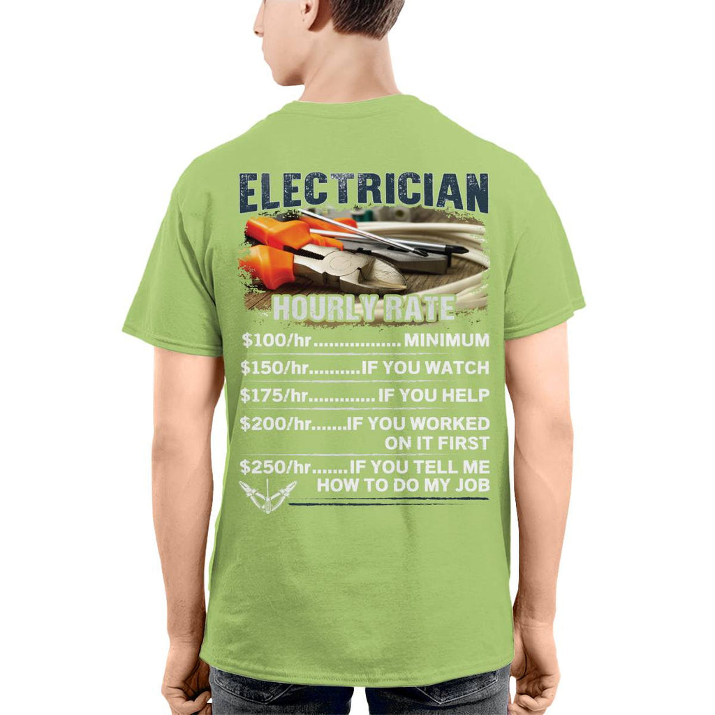 Awesome Electrician Hourly Rate-T-shirt - grunx260804-0062