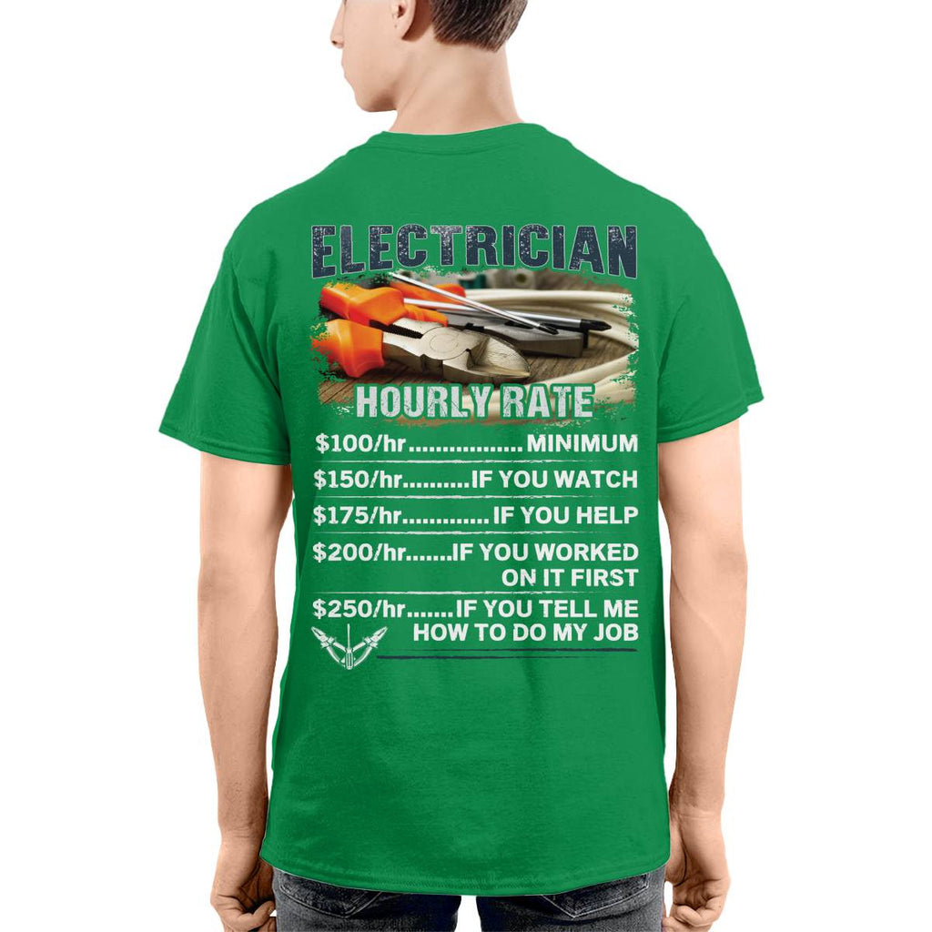 Awesome Electrician Hourly Rate-T-shirt - grunx260804-0062