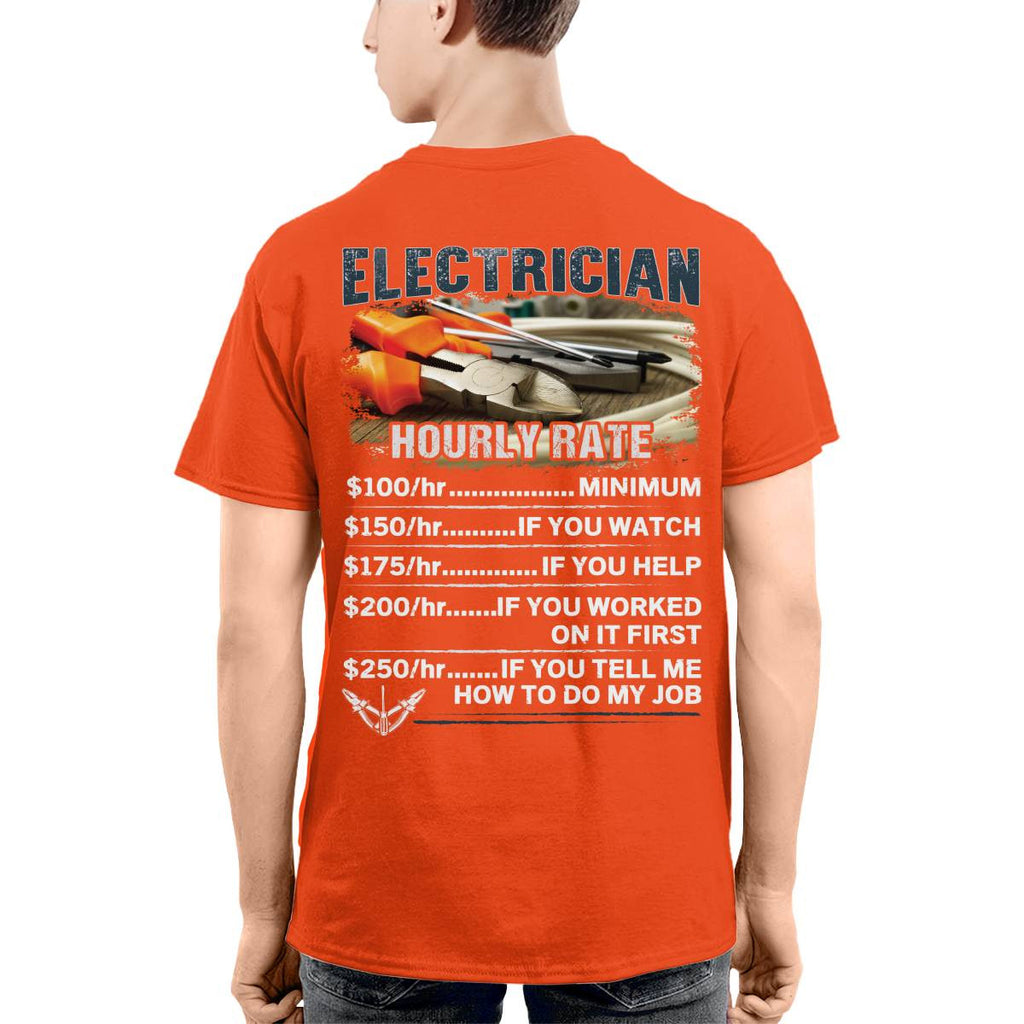 Awesome Electrician Hourly Rate-T-shirt - grunx260804-0062