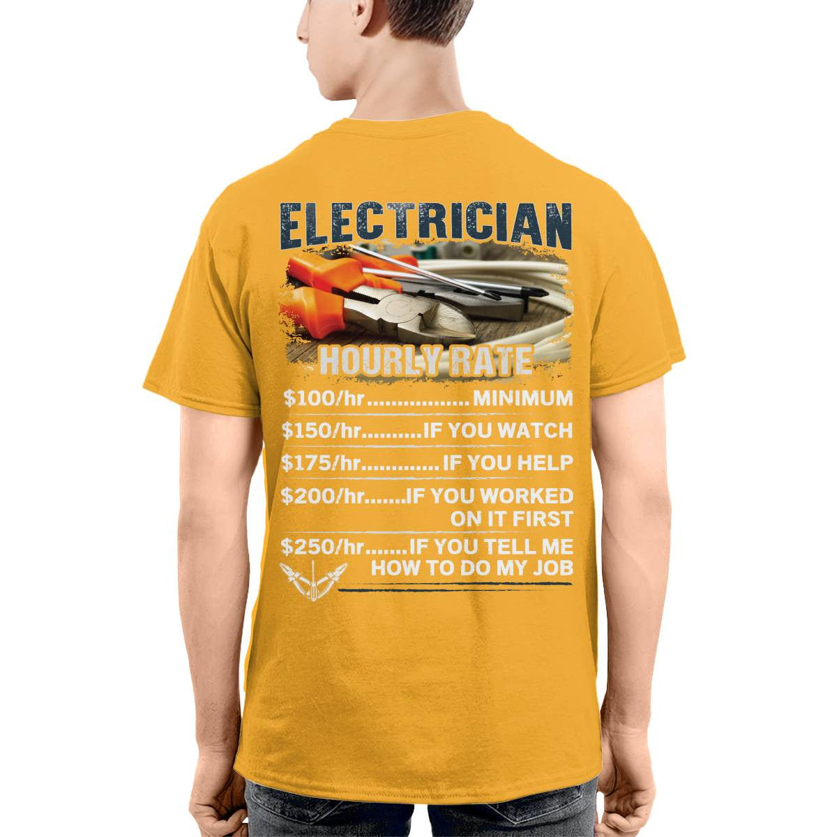Awesome Electrician Hourly Rate-T-shirt - grunx260804-0062