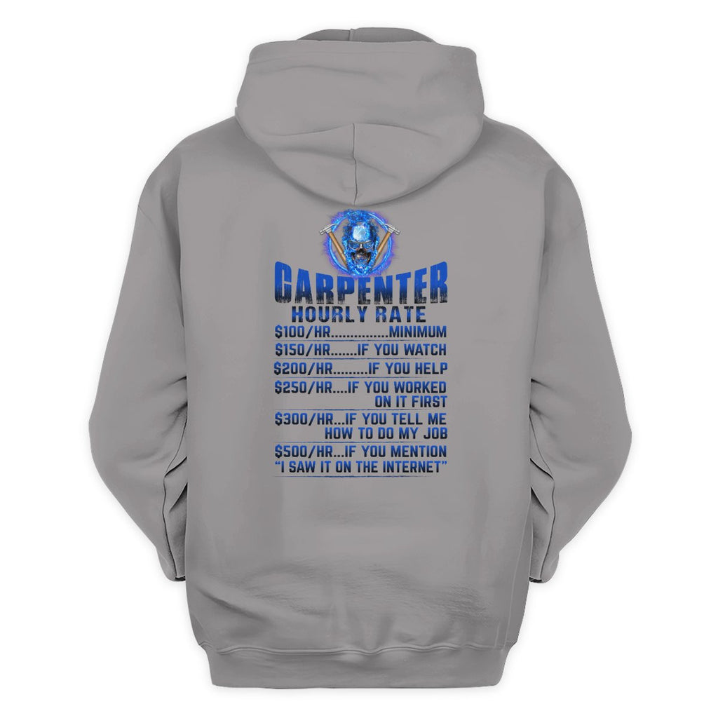Awesome Carpenter Hourly Rate-Hoodie-#M191024HORLY9BCARPZ8