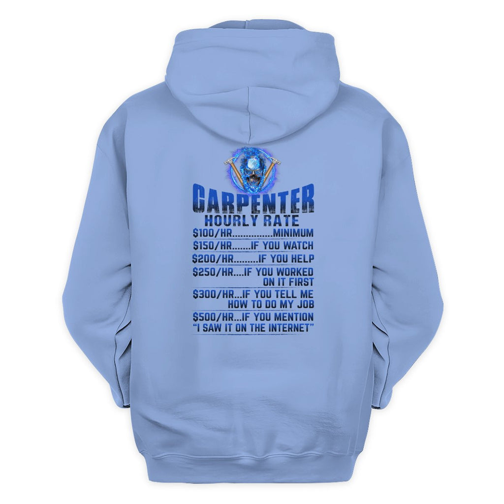 Awesome Carpenter Hourly Rate-Hoodie-#M191024HORLY9BCARPZ8