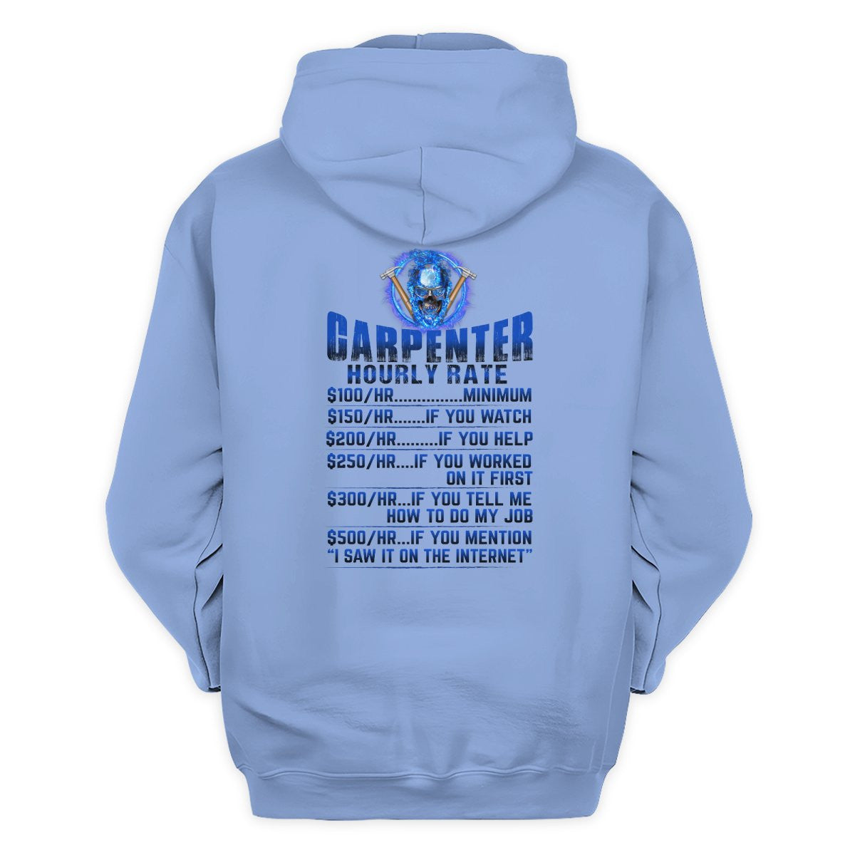 Awesome Carpenter Hourly Rate-Hoodie-#M191024HORLY9BCARPZ8