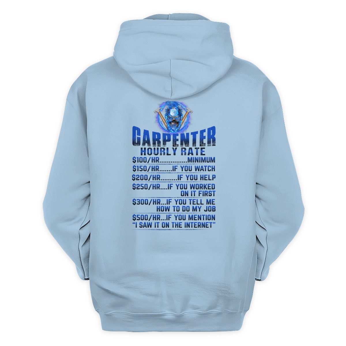 Awesome Carpenter Hourly Rate-Hoodie-#M191024HORLY9BCARPZ8