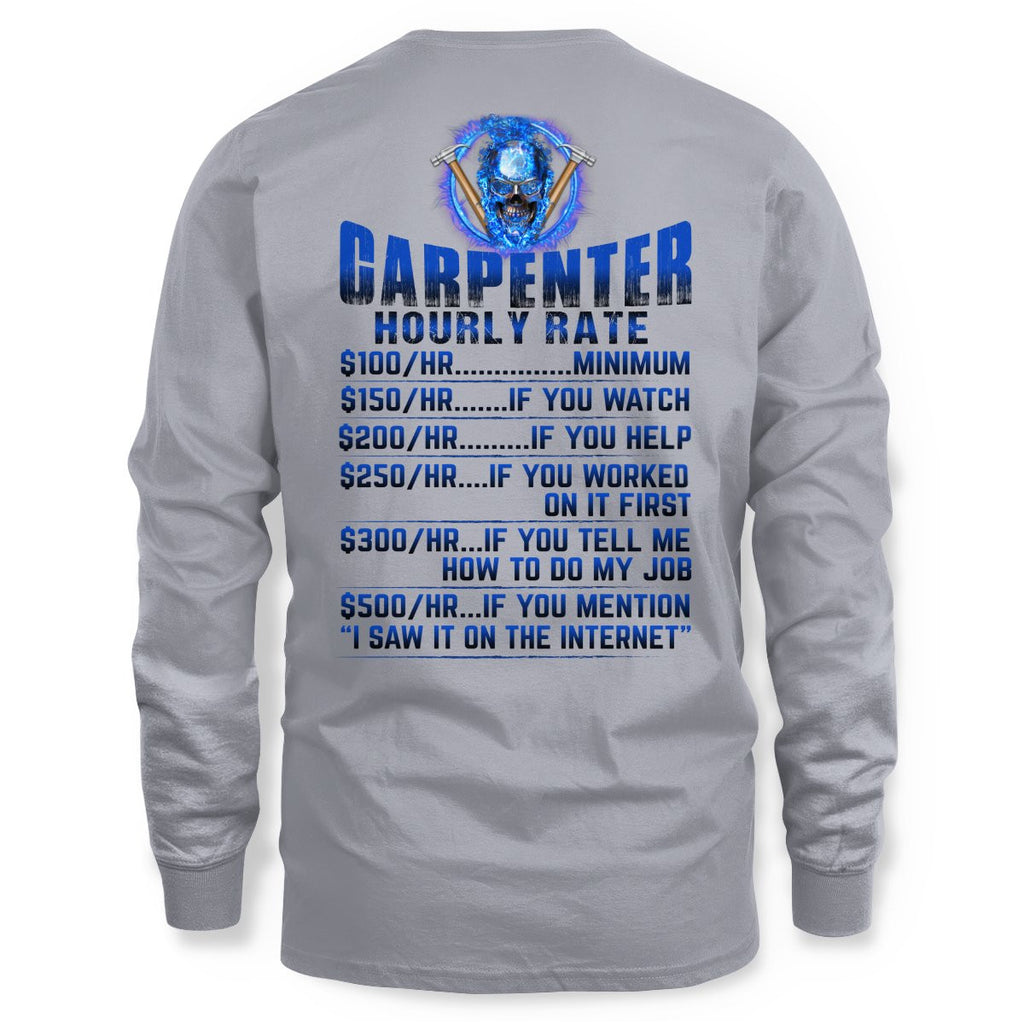 Awesome Carpenter Hourly Rate-Hoodie-#M191024HORLY9BCARPZ8
