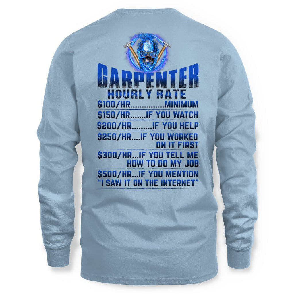Awesome Carpenter Hourly Rate-Hoodie-#M191024HORLY9BCARPZ8