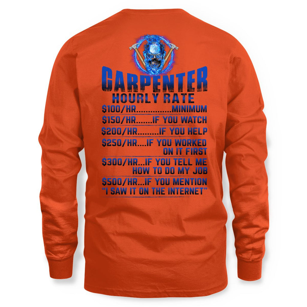 Awesome Carpenter Hourly Rate-Hoodie-#M191024HORLY9BCARPZ8