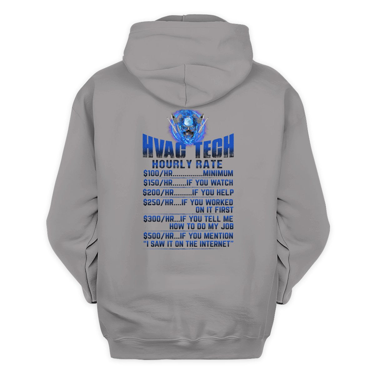 Awesome HVAC Tech Hourly Rate-Hoodie - grunx260804-0236