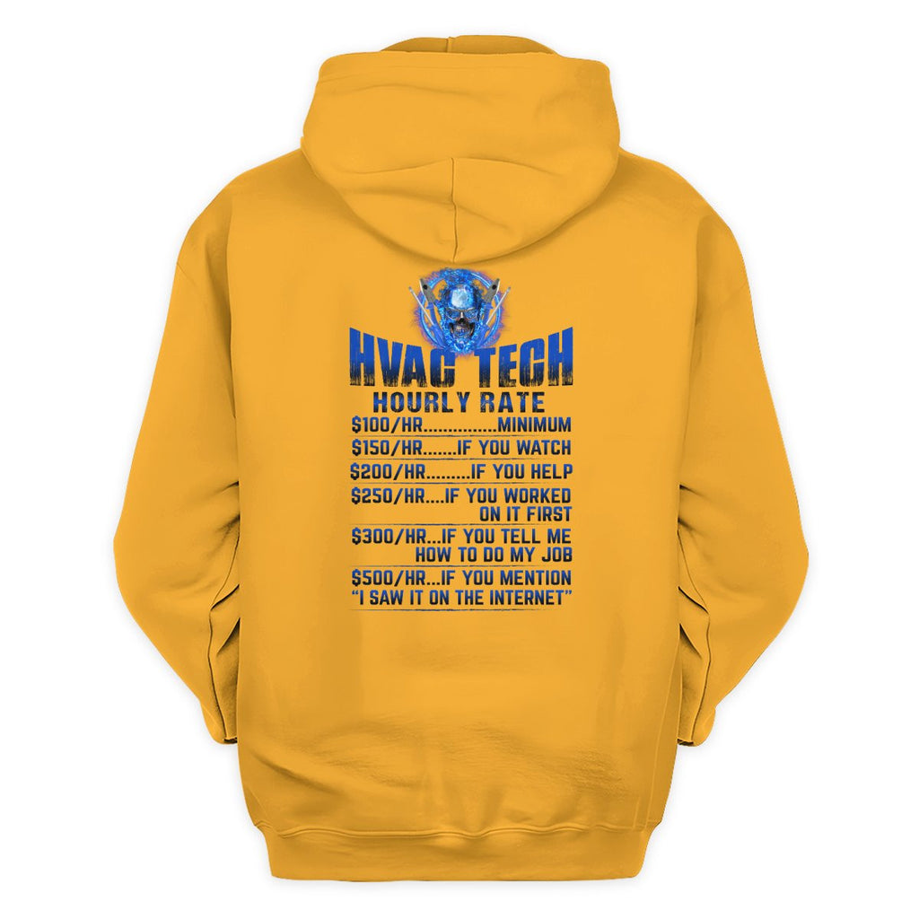 Awesome HVAC Tech Hourly Rate-Hoodie - grunx260804-0236