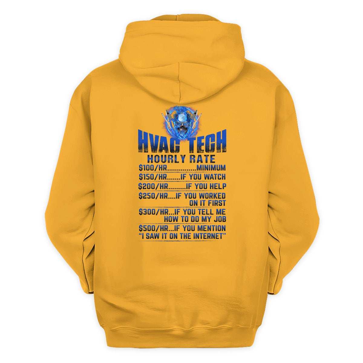 Awesome HVAC Tech Hourly Rate-Hoodie - grunx260804-0236