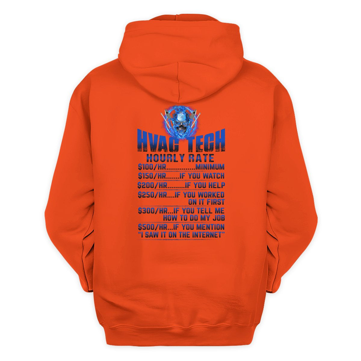 Awesome HVAC Tech Hourly Rate-Hoodie - grunx260804-0236