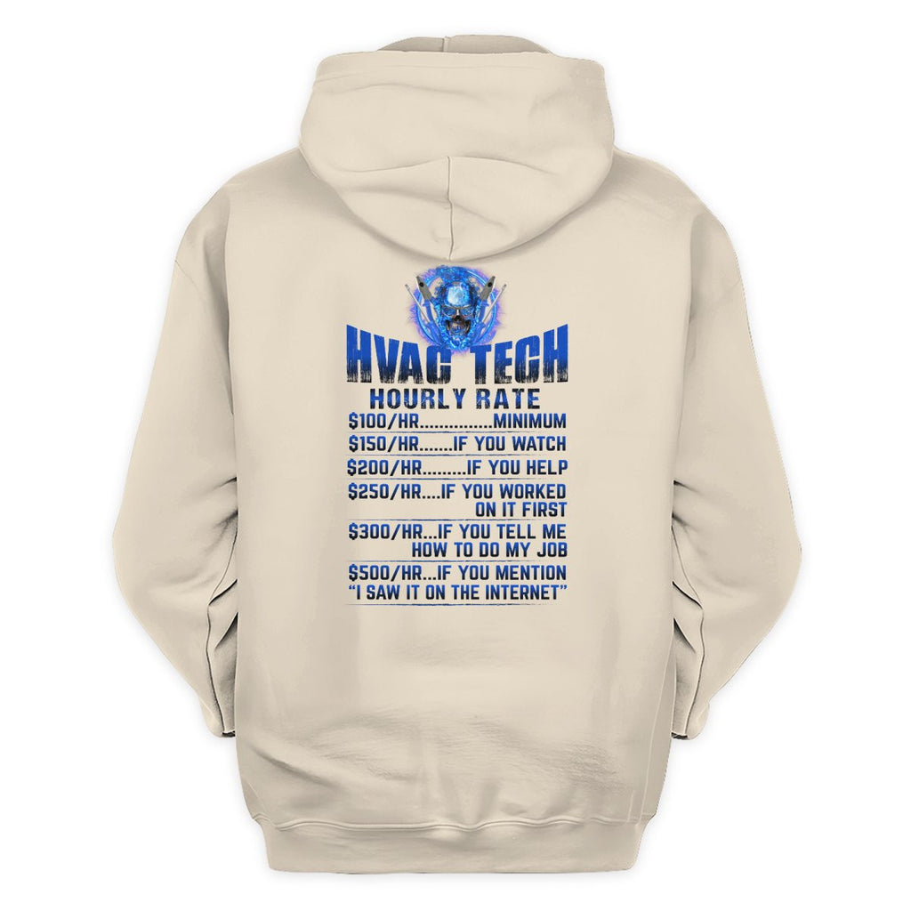 Awesome HVAC Tech Hourly Rate-Hoodie - grunx260804-0236