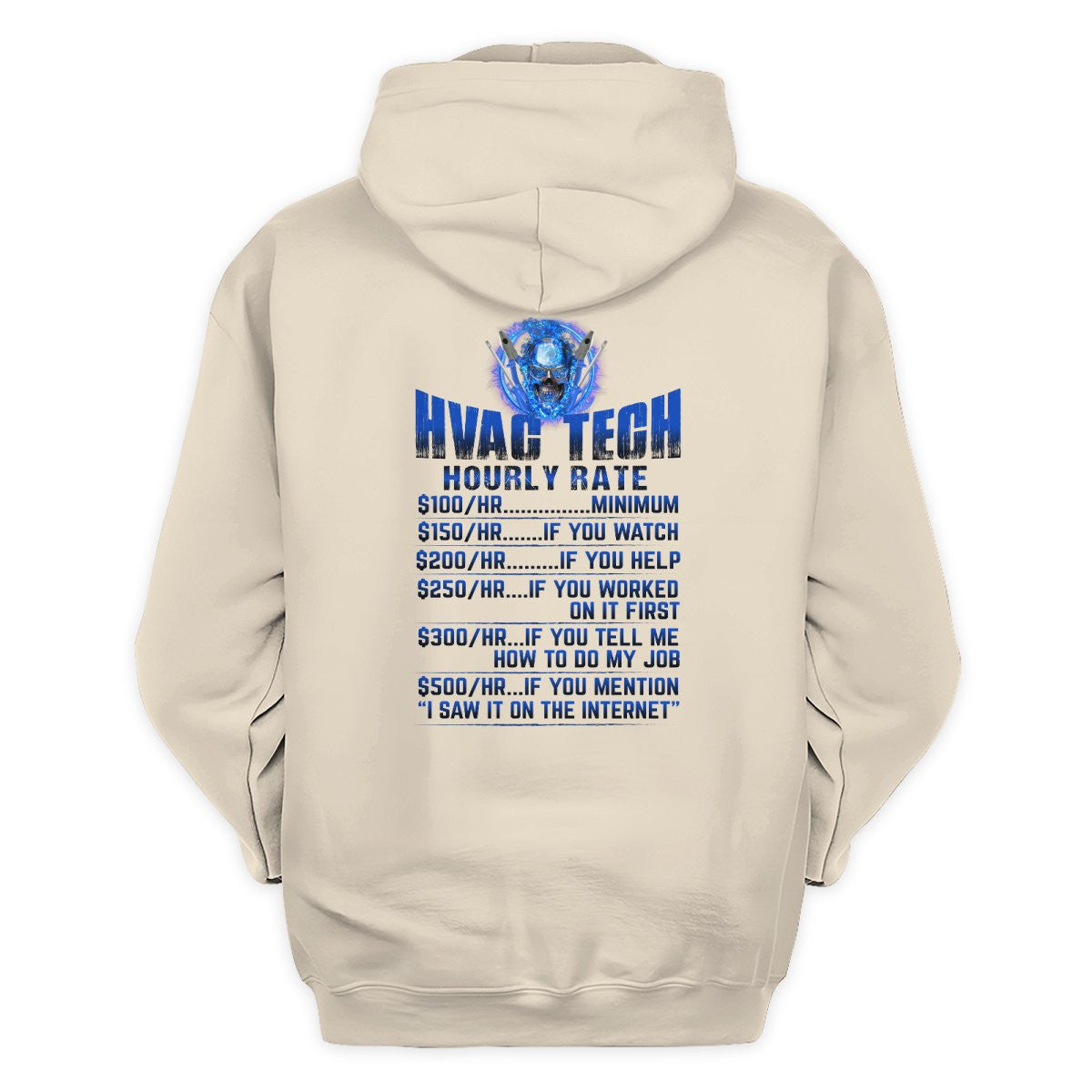 Awesome HVAC Tech Hourly Rate-Hoodie - grunx260804-0236