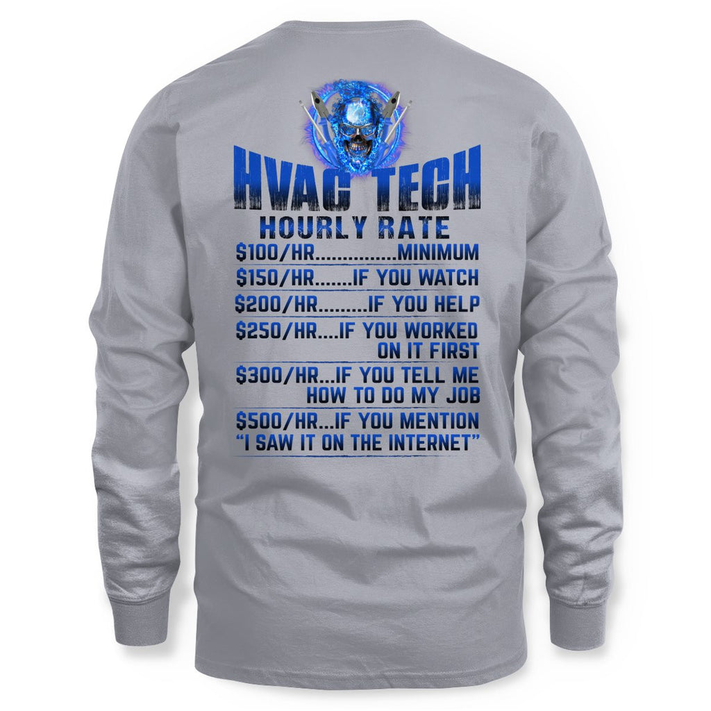 Awesome HVAC Tech Hourly Rate-Hoodie - grunx260804-0236