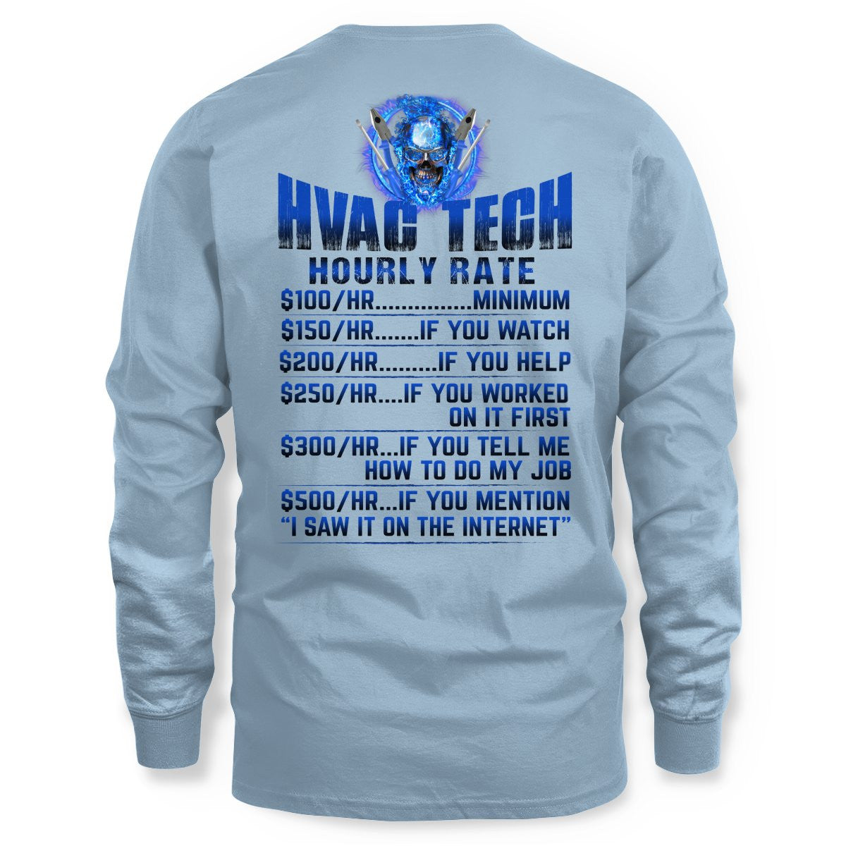 Awesome HVAC Tech Hourly Rate-Hoodie - grunx260804-0236