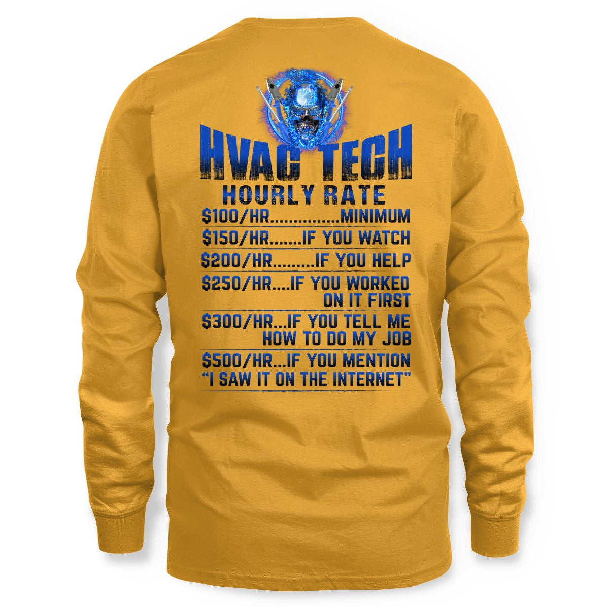 Awesome HVAC Tech Hourly Rate-Hoodie - grunx260804-0236