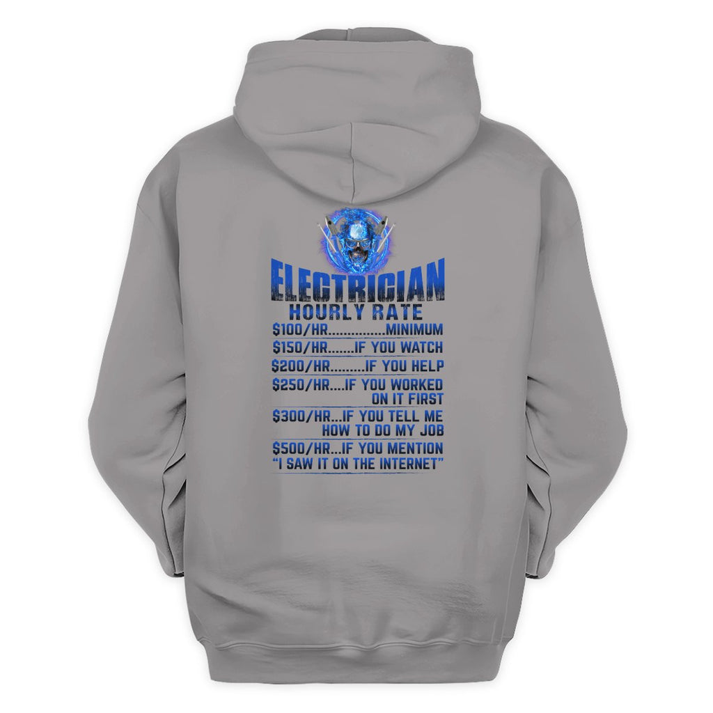 Awesome Electrician Hourly Rate-Hoodie - grunx260804-0061