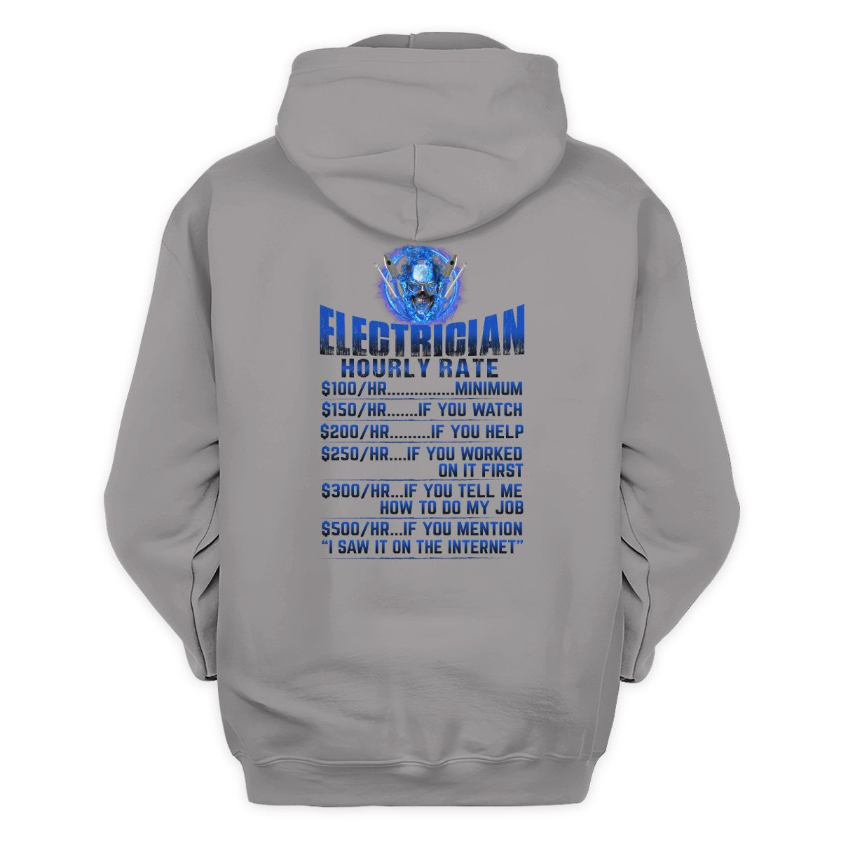 Awesome Electrician Hourly Rate-Hoodie - grunx260804-0061