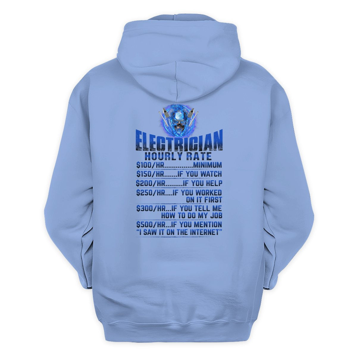 Awesome Electrician Hourly Rate-Hoodie - grunx260804-0061