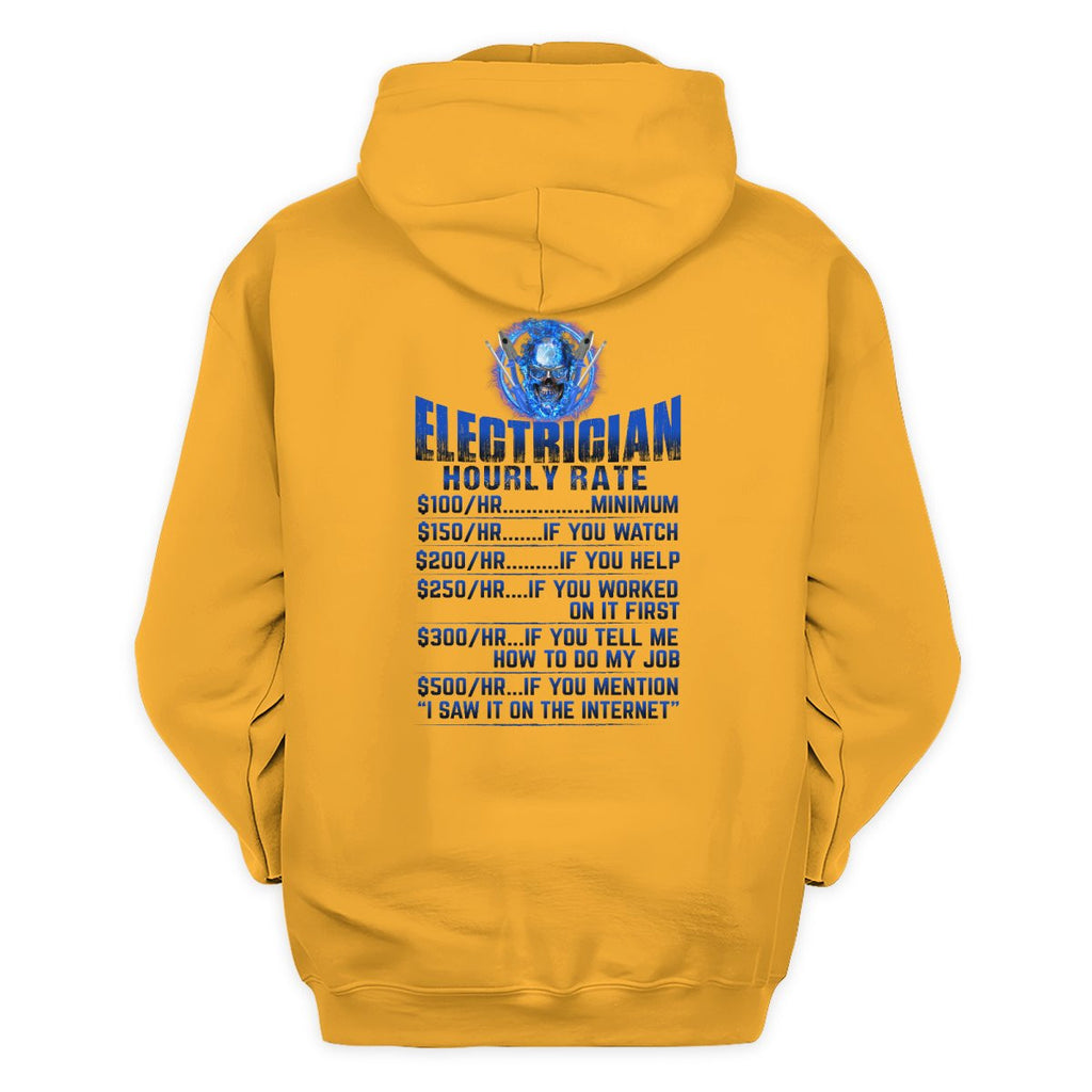 Awesome Electrician Hourly Rate-Hoodie - grunx260804-0061